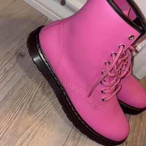 Dr. Martens Pink Combat Boots NWOT